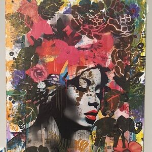 Vibrant Abstract Portrait Art Print